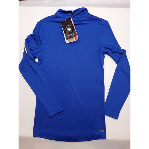 NWT. SPYDER ACTIVE QUARTER FRONT ZIP SIZE SMALL ROYAL BLUE - Picture 2 of 11